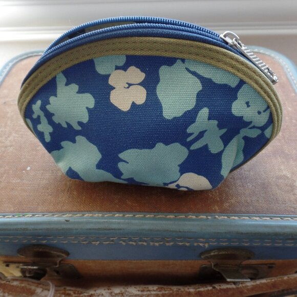 Fossil Floral Pouch Canvas Makeup Cosmetic Oval Bag - Picture 3 of 6